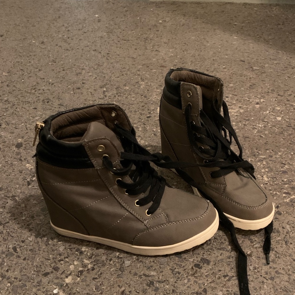 wedge heel booties